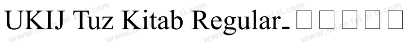 UKIJ Tuz Kitab Regular字体转换